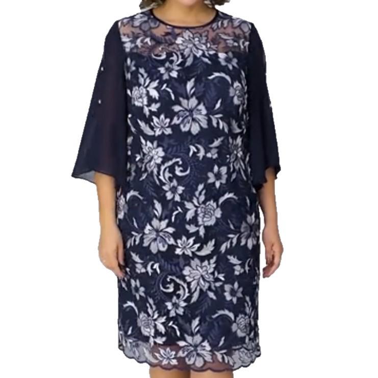 European & American Summer 2025 Round Neck Printed Dress