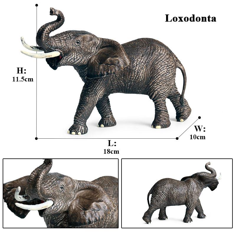 Oenux African Wild Animals Elephant Model Simulation Big Mammoth Action Figures Figurine PVC Educational Toy For Kids Gift