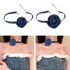 Big Flower Chokers Necklace Vintage Flower Necklace Neck Chain Blue Wide Denim Neckband Statement Jewelry for Womens