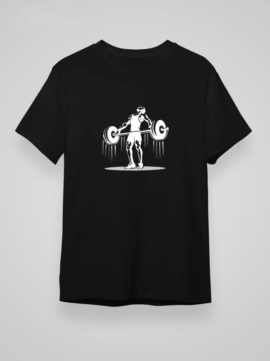 Футболка с принтом для тяжелой атлетики L