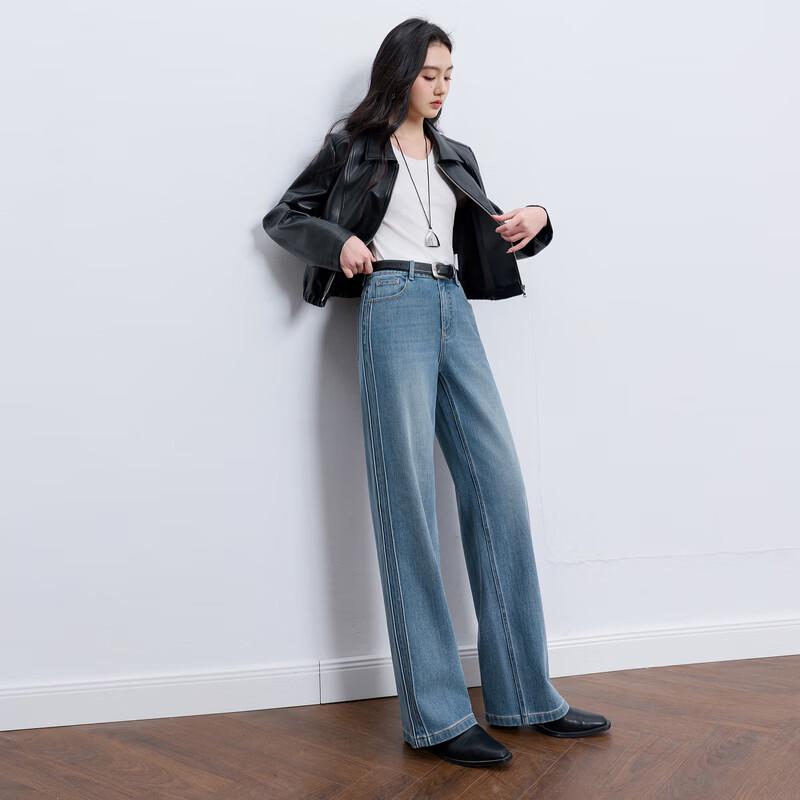Sancai 2026 Spring Casual Loose Wide-Leg Jeans