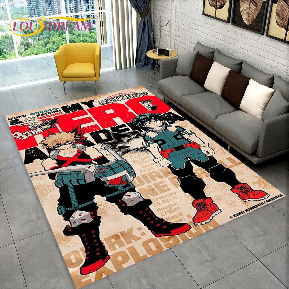 My Hero Academia, Japan Anime Area Rug,Carpets Rug for Living Room Bedroom Sofa Doormat Decoration,Kids Play Non-slip Floor Mat