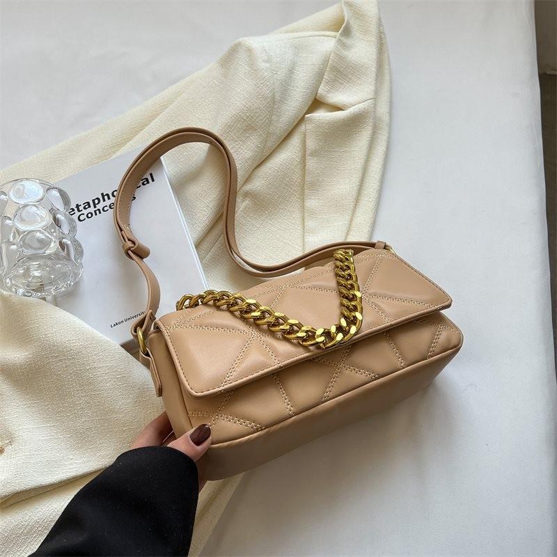 Chic Casual Soft Leather Chain Shoulder Bag For Youth Stylish Daily Use Available In Multiple Colors