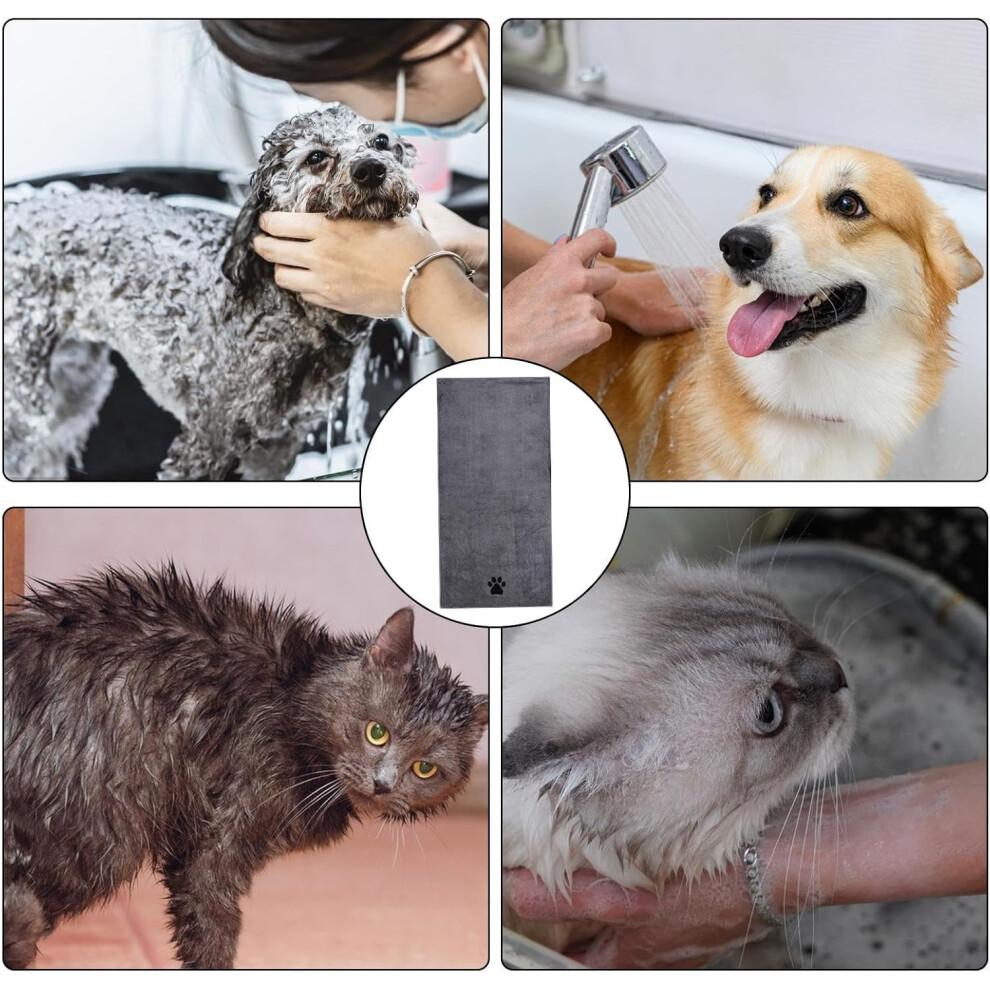 Pet Care Towel, Cat Drying Towel - 13.7 x 29.5 Inch Microfiber Dog Towel, Absorbent Bath Towel for Dogs and Cats