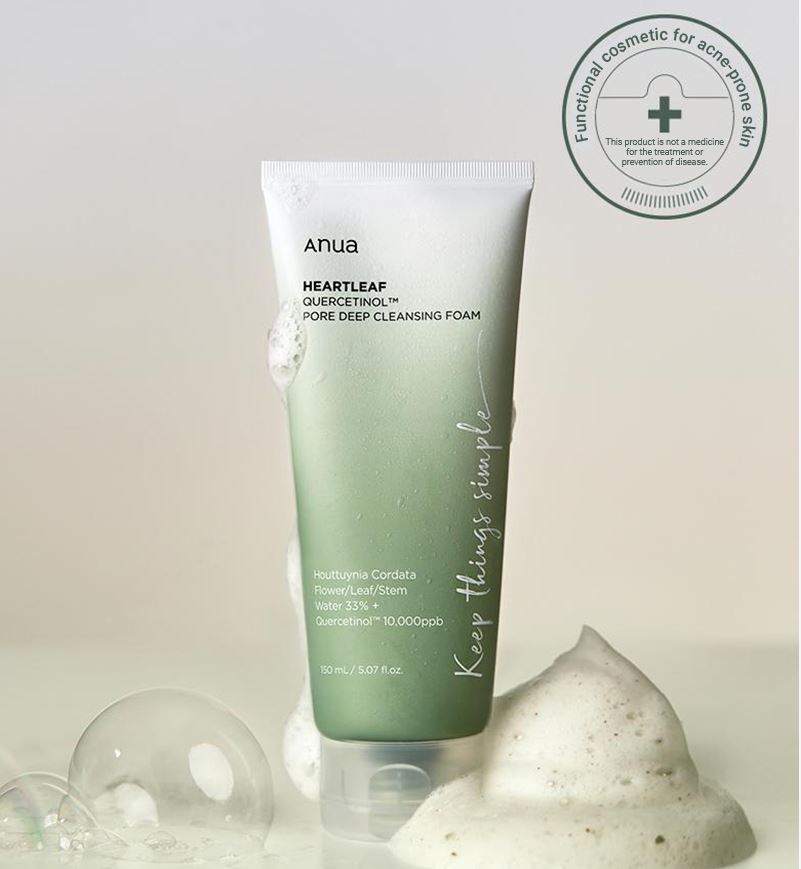 [SET] Anua Heartleaf Pore Control Cleansing Oil 200mL +  Quercetinol Pore Deep Cleansing Foam 150ml
