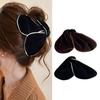 French Vintage Velvet Triangle Hair Clip Women'S Autumn Winter Updo Shark Clamp Korean Style Hair Accessorie
