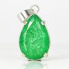 41 Ct Natural Emerald 925 Sterling Silver CERTIFIED Beautiful Pear Pendant AI-119-NS