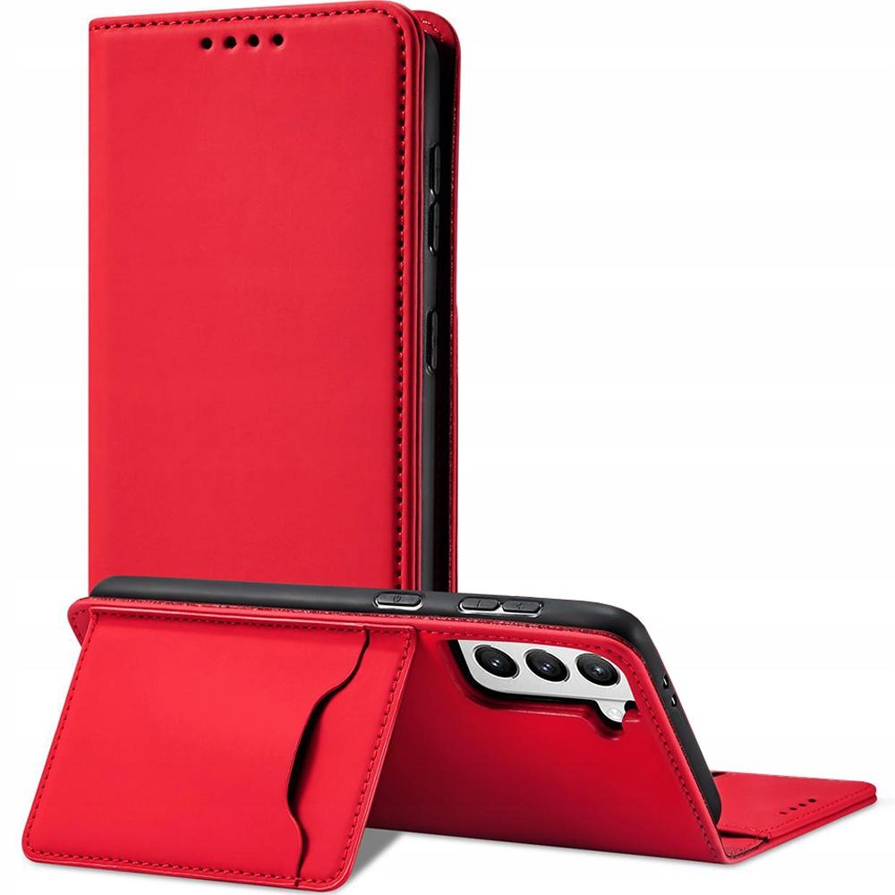 Capa magnética para cartão para Samsung Galaxy S22+ vermelha
