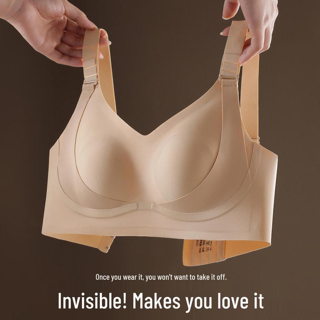 Reggiseno Modellante Senza Cuciture Taglie Forti - Anti-Caduta, Senza Ferretto, Coppe a Orecchie di Coniglio, Supporto Laterale, Minimizza l'Aspetto del Seno Abbondante