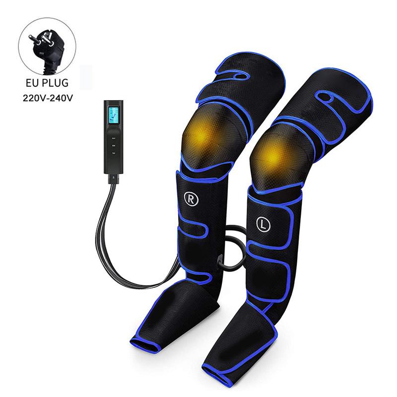 6 Modes Electric Leg Muscle Relaxer Air Compression Massage Boot Relieve Foot Fatigue Heating Leg Massager