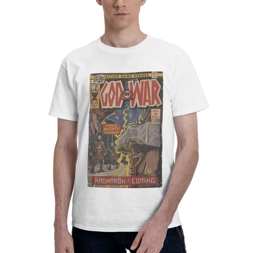 God Of War Ragnarok Comic Book Cover 100 Cotton Casual Breathable Confortable TShirt Mens Clothing Deals Mens Wear