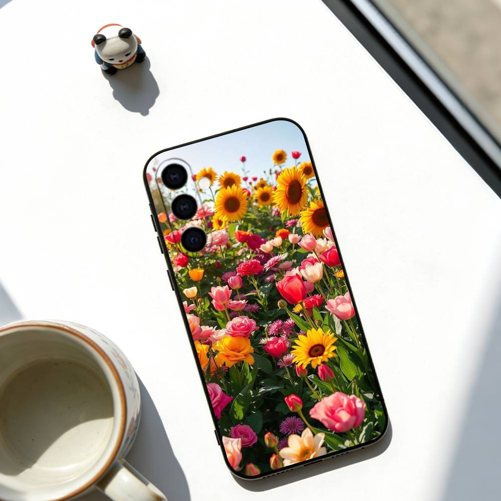 

Flower Sea Phone Case For Samsung Galaxy A73,A72,A71,A70,A53,A52,A51,Soft Silicone Black Cover Samsung a13 5g