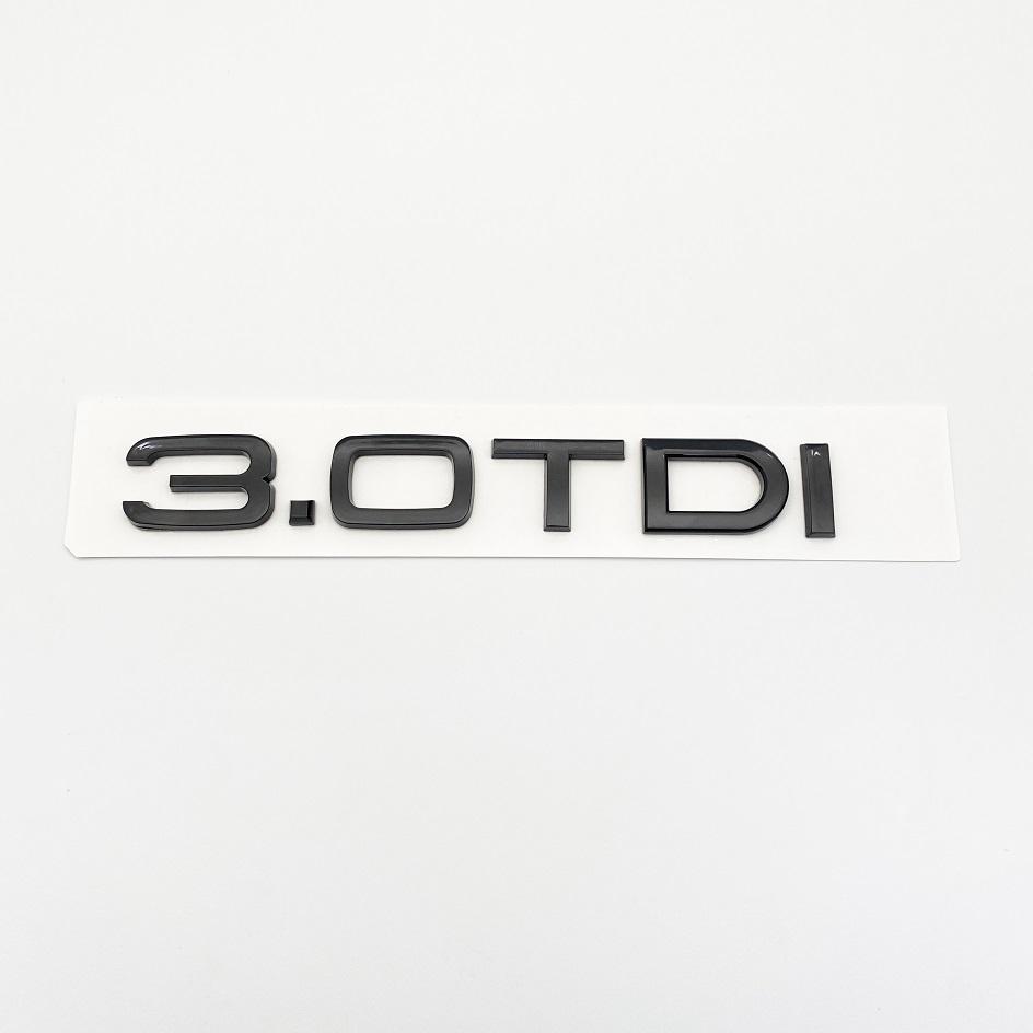 Glossy Black Car Trunk Emblem Sticker 1.9 2.0 2.5 3.0 4.0TDI 30 35 40 45 50 55 TDI For Audi A1 A3 A4 A5 A6 A7 A8 Q2 Q3 Q5 Q7 Q8