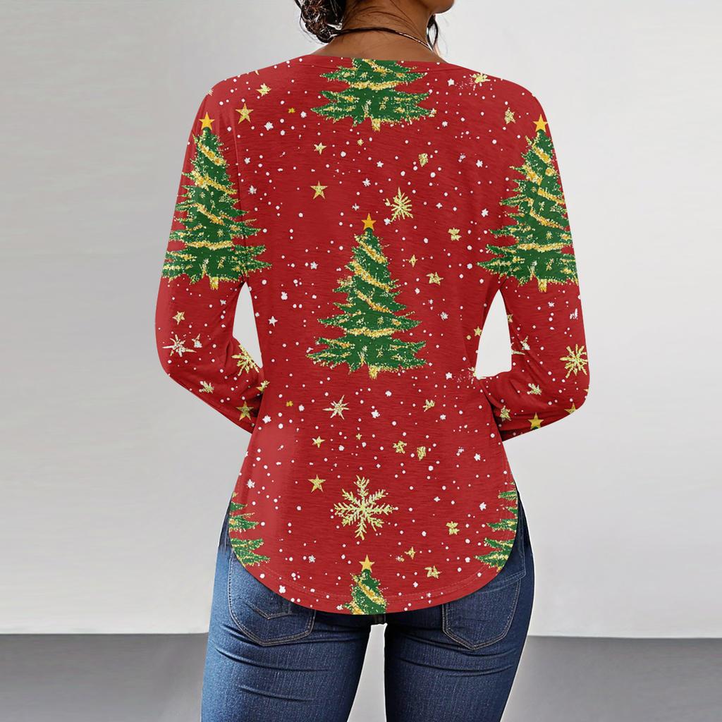 Tee Shirts For Women Fall Casual Long Sleeve Shirts Sweatshirt Vintage Graphic Printing Top Pullover Valentine's Day