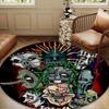Rock music Slipk-not  Round Rug for Livingroom,Bedroom, Palyroom, Chair Rug, Area rug, Circle Carpet, Large Size Fan Christmas gift