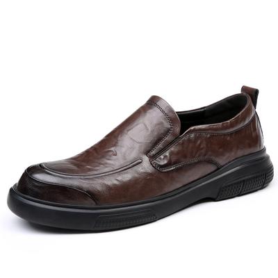 Zapatos de Vestir para Hombre Penny Loafers de Cuero Auténtico Elegantes para Bodas Fiestas Vestir Casual Zapatos Marrones Negros para Hombre