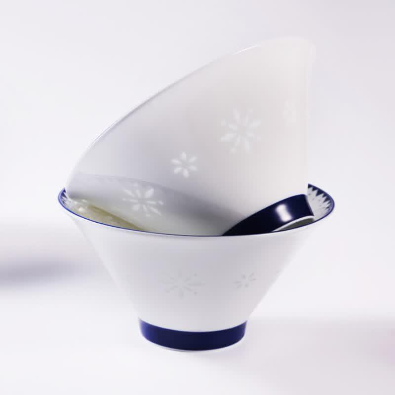 Jingdezhen Elegant Ceramic Rice Bowl