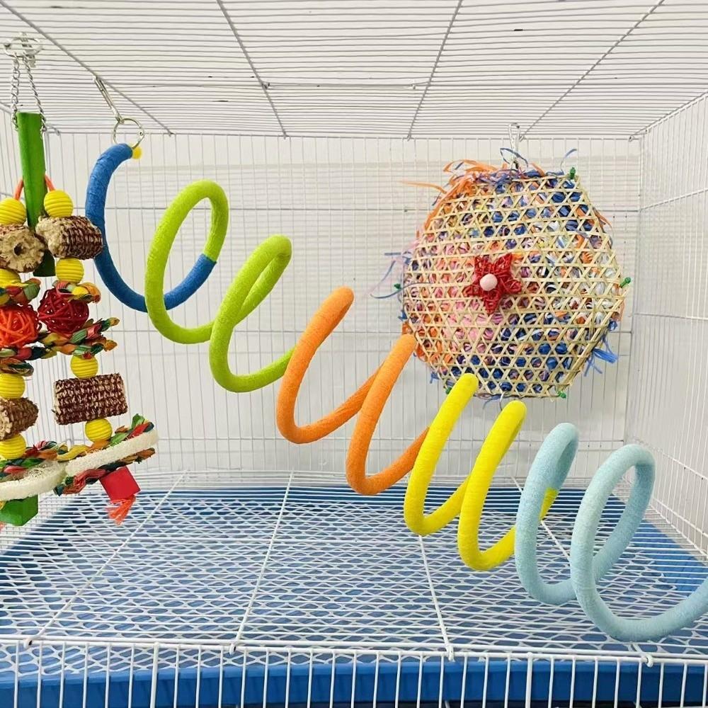 Non-slip DIY Bendable Perch for Birds Cotton String Snake Climbing Rope Cage Enrichment