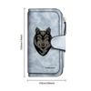 Stylish Wolf Pattern Long Wallet Forever Printed Large Capacity Card Cash Holder Purse