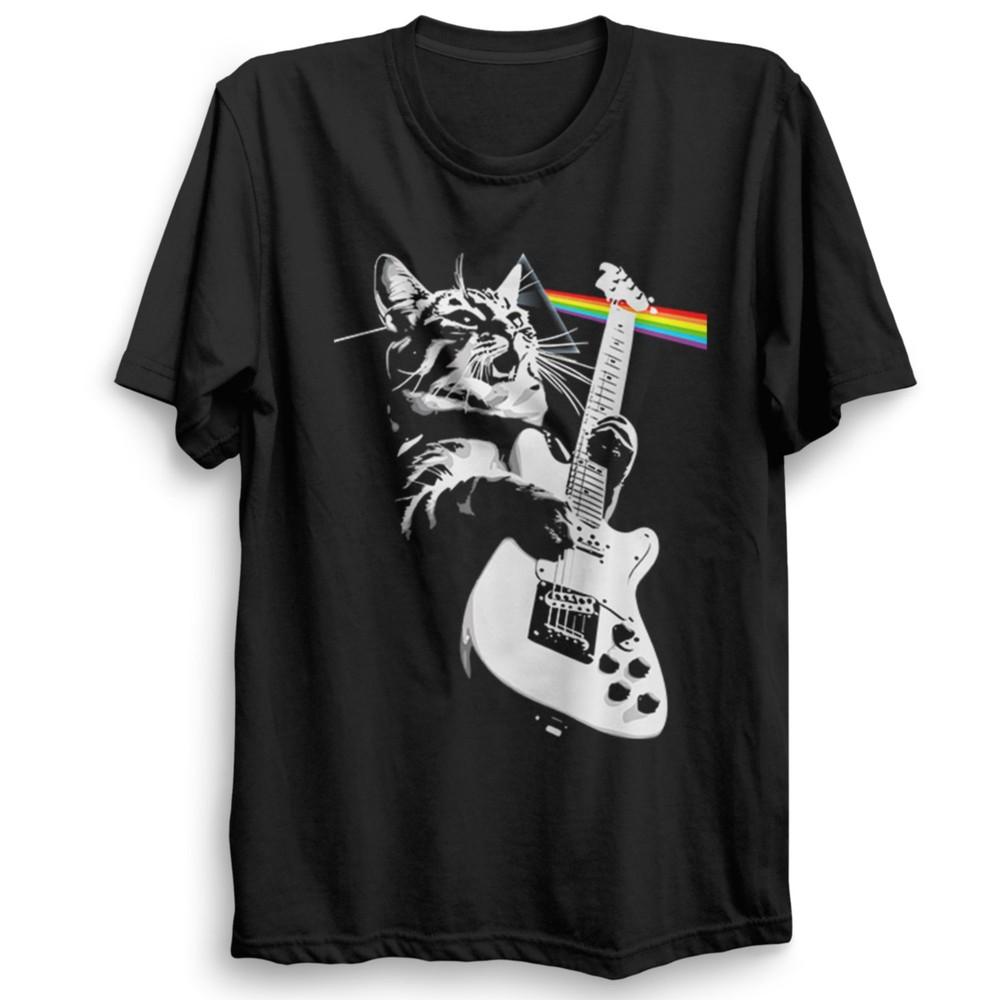 Floyd CAT T Shirt Dark Side Of The Moon Album Tee New 2025 Unisex Rainbow Shirt