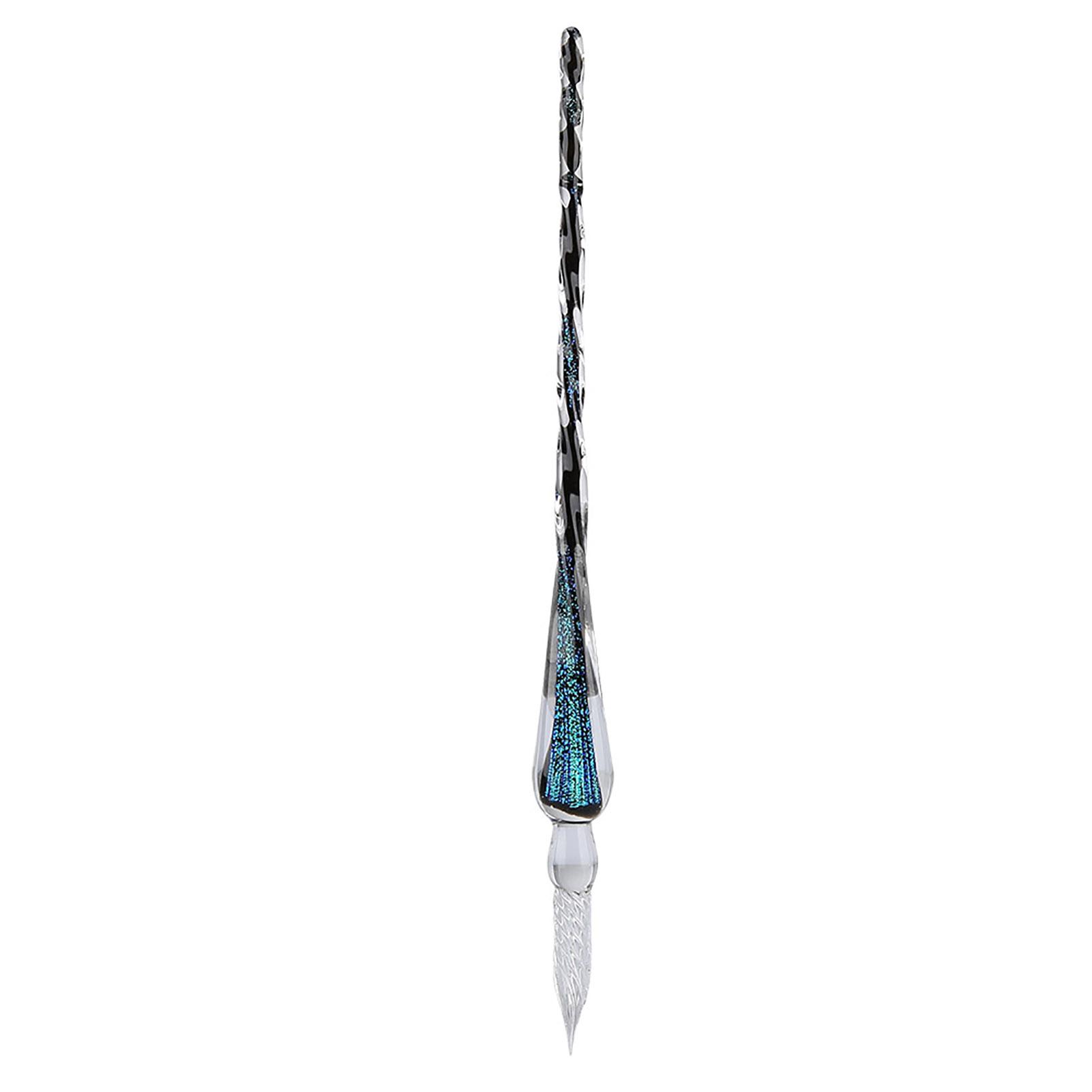 Glass Dip Pen Signature Ink Pen Fountain Pen Set with Ink Penholder Colorful