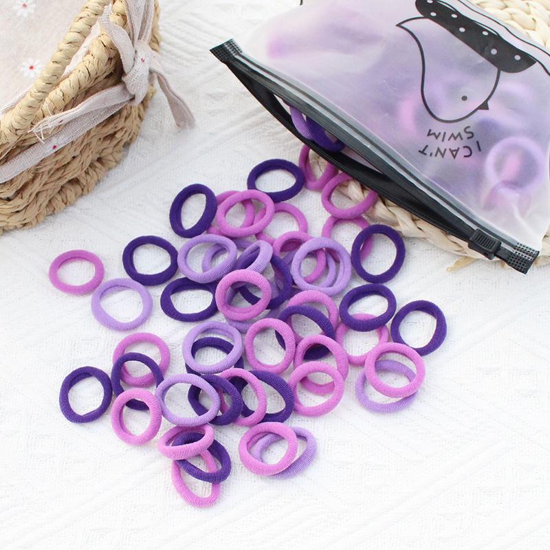 100pcs/Set Girls Candy Colors Elastic Rubber Band Hair Bands Children Baby Nylon Headband Scrunchies Kids Hair Accessories