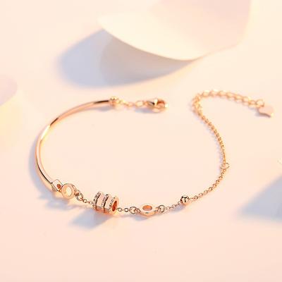 Bracciale Trasferimento Vita Piccola in Argento Sterling S925 Bracciale Moda da Donna Gioielli per Mani in Argento