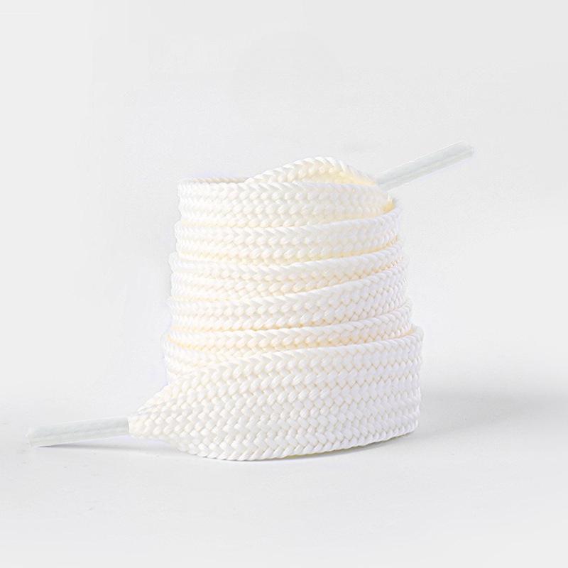 1 Pair Shoelaces Flat Thicken Weave Shoe Laces 2cm Wide 130cm Length Sneaker Canvas Shoelace Black White