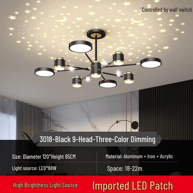

Trendy Pendant Light for Living Room, Bedroom, Dining Room, and Hall Ceiling – 2023 New Design Bedroom Model 50cm чёрный/золотой