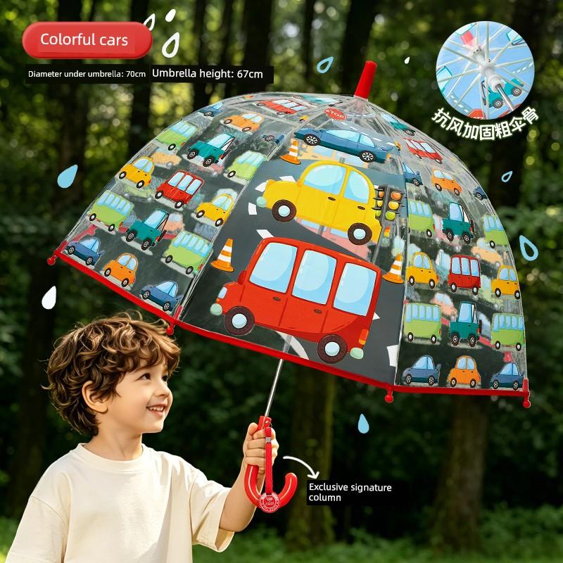 Transparante Paraplu voor Kinderen, Kleuterschool, Basisschoolleerlingen, Speciale Paraplu voor School, Kinderen, Meisjes, Jongens, Lichtgewicht Model