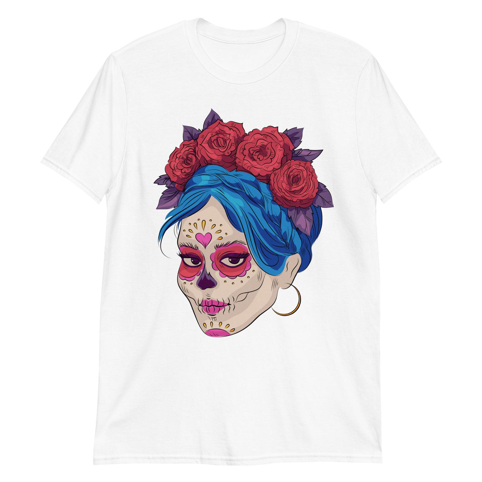 Gothic Dead Lady Unisex T-Shirt Death Biker Punk Mexico Rock Skull Horror Emo S
