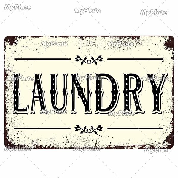 [MyPlate] Wäscherei-Vintage-Metallschild, Blechschild, Toilettendekoration, Männerhöhle, Plakette für Zuhause, Wanddekoration, Barschild, Heimdekoration, Heimposter
