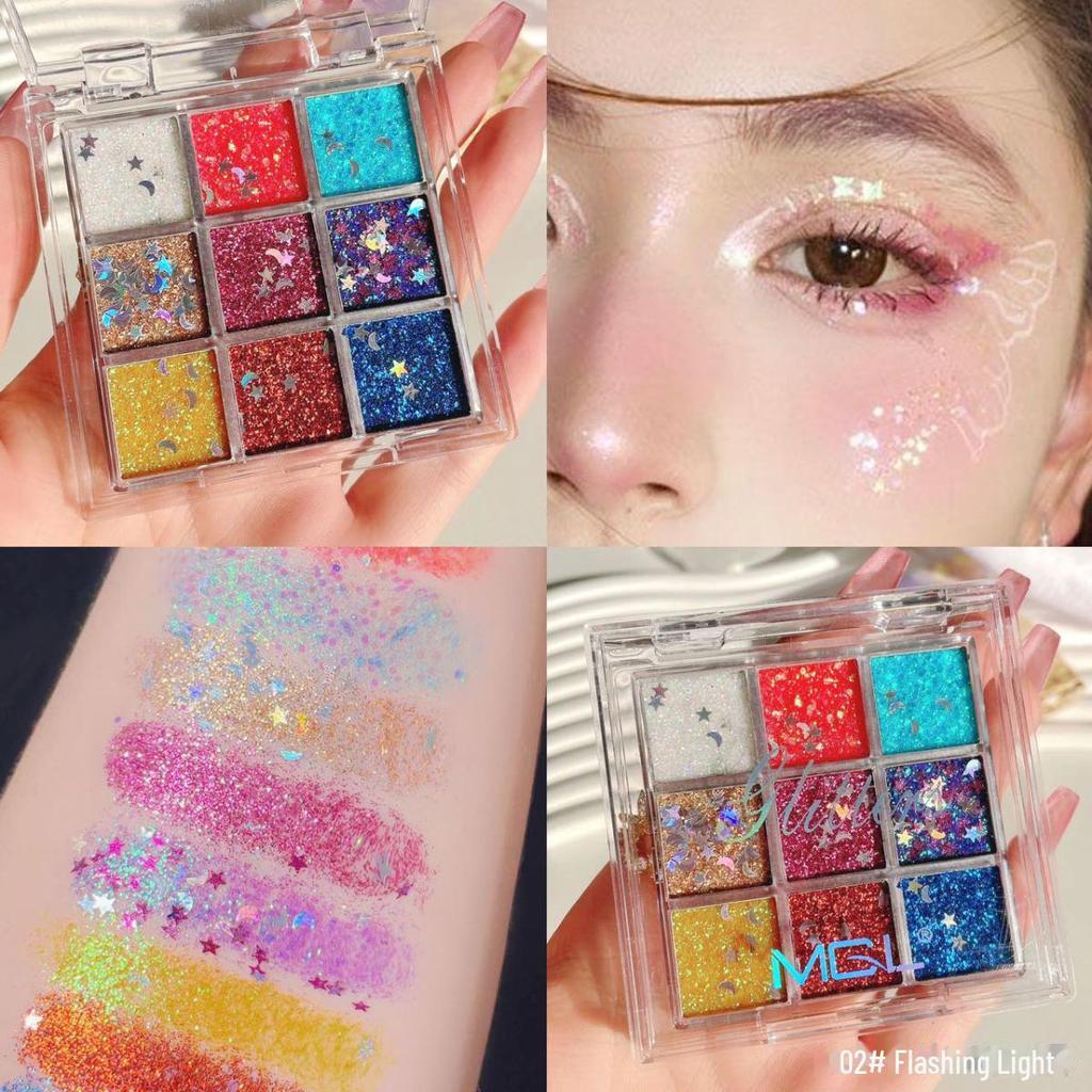 Kids' Glitter Eyeshadow Palette: Self-Adhesive Sequins & Gems for Children's Day Makeup