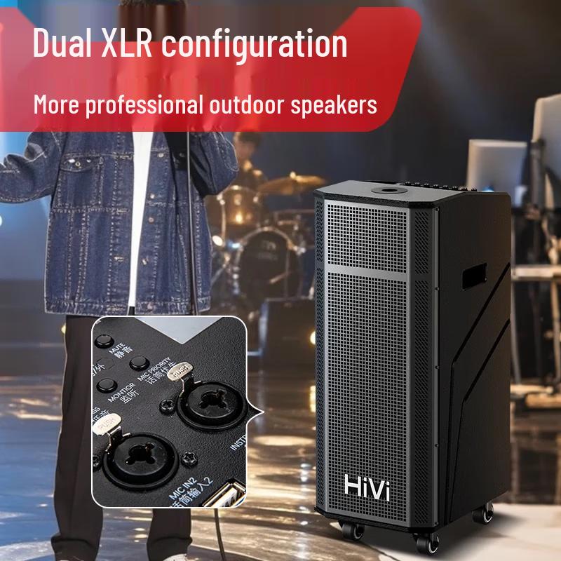 HiVi MP28 Portable Trolley PA Speaker System with Dual Microphones (CN version)