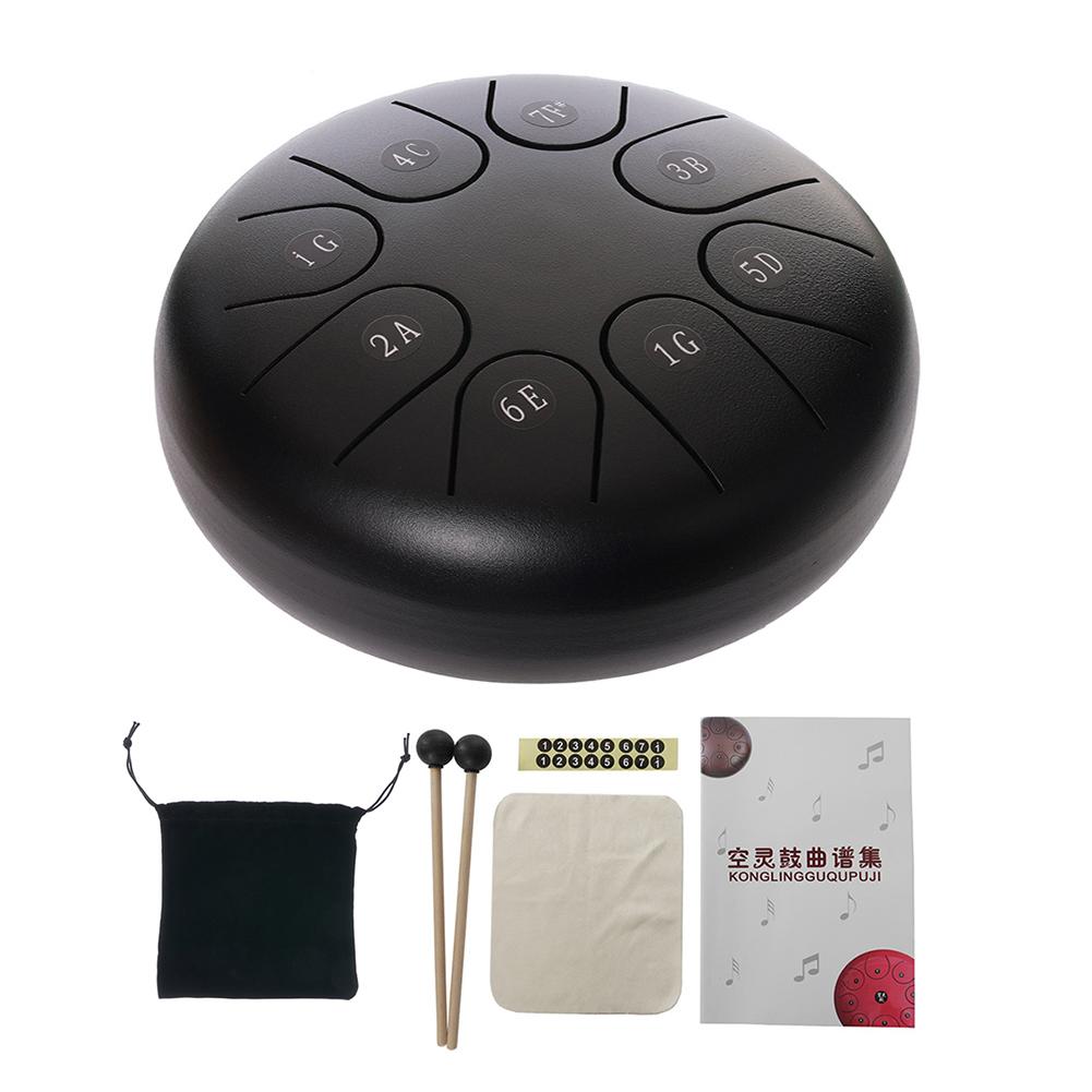 6 inch Steel Tongue Drum 8 Tune Musical Instrument Ethereal Hand Pan Tank Drum