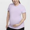 Nike Dri-Fit One Solid Color Round Neck Pullover Quick-Dry Short Sleeve T-Shirt Women T-Shirts Lilac-Red FN5002-512
