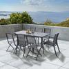 Wilsa Garden Modulo T 4 / 8 + F 4 + C 4 Alu Grey Garden Furniture Set