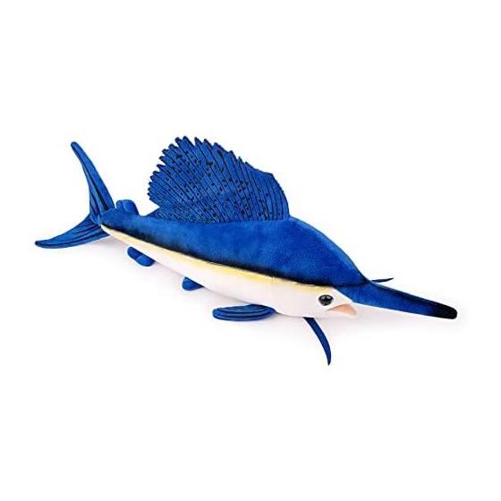 ZHONGXIN MADE Simulation Swordfish Plush Toy 18.5 Inch Realistic Swordfish Deep Sea Animal Plush Figure Super Soft Stuffed Animal Gift for Kids