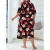 European and American large-size pajamas for women's summer enlarged and loose 50kg fat mm short-sleeved pajamas.
