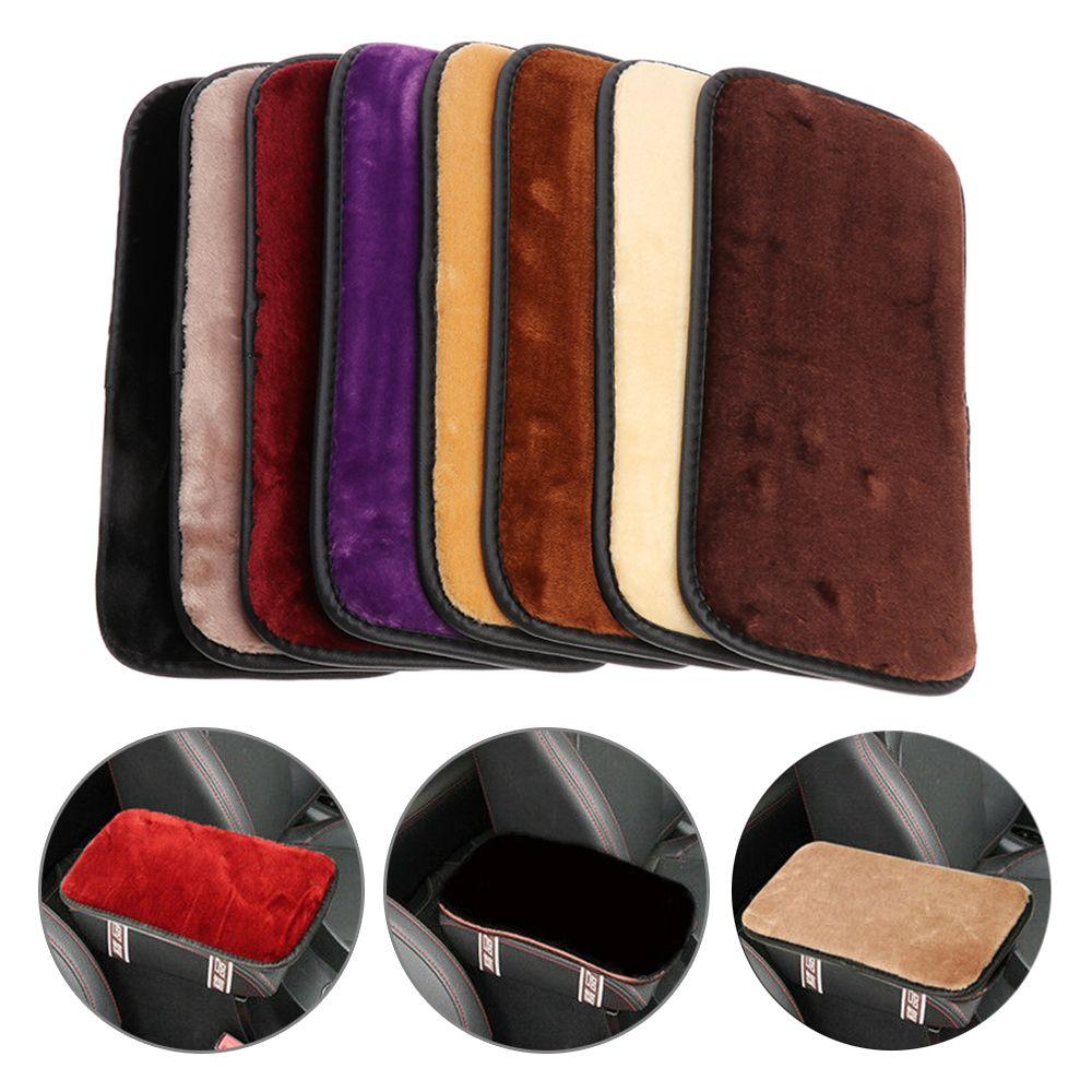 Interior Accessories Seat Supports Leather Cushion Case Car SUV Armrest Cover Arm Rest Pad Console Box Mat