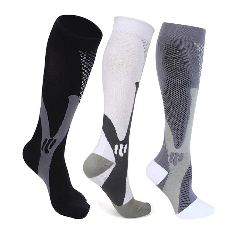 6Pairs New 20-30Mmhg Compression Socks High Stockings For Men & Women Sports Marathon Cycling Football Varicose Veins Eu35-45