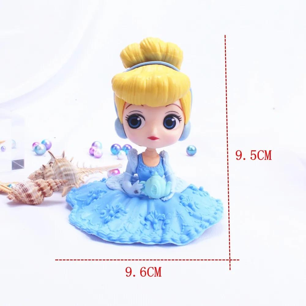 Kawaii Disney Princess Alice Sofia Snow White Cake Topper Decoration Collectible Ornament Model Doll For Girls Birthday Gift Toy