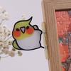 2Pcs Skateboarding Parrot Fridge Magnet Acrylic Cartoon Bird Magnetic Refrigerator Accessories Memo Note Photo Holder Decoration