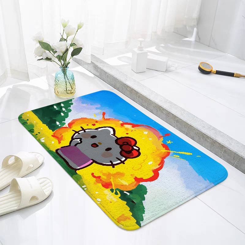 Cute H-hellos-k-kittys Floor Mats Home Laundry Rug Carpet For Living Room Decor Lounge Area Anti-slip Foot Mat Entrance Doormat