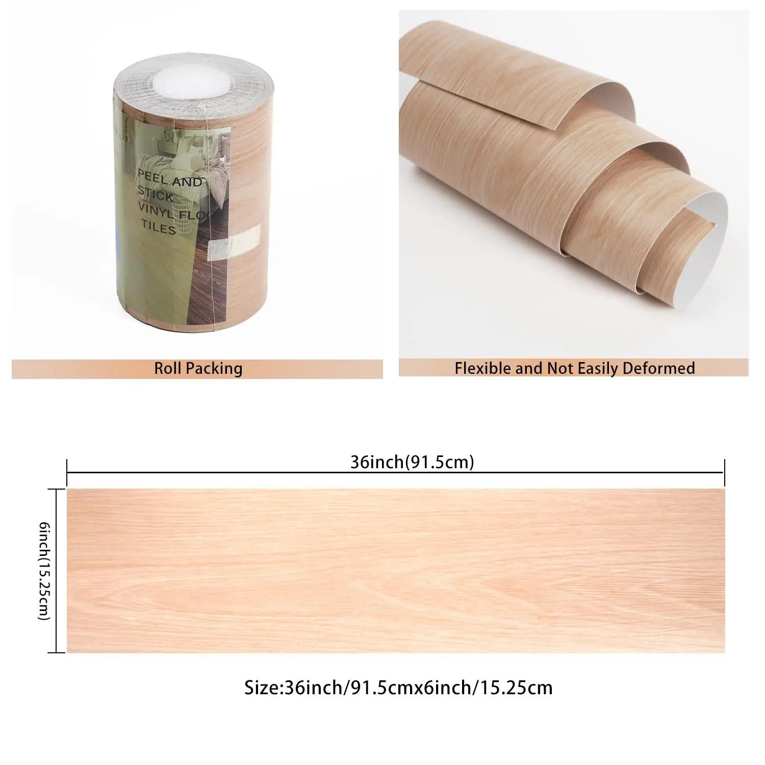 

Напольная плитка Peel and Stick, 10 шт., 15 кв. футов, самоклеящиеся виниловые планки, самоклеящиеся водостойкие напольные плитки с имитацией древесного зерна 10PCS 35inx6in