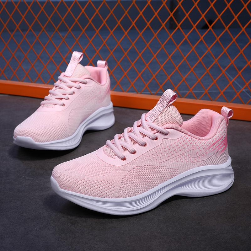 Women Sneakers Mesh Breathable Sports Running Jogging Chunky Platform Flat Shoes Student Casual Trainers Anti-slip Sneakers