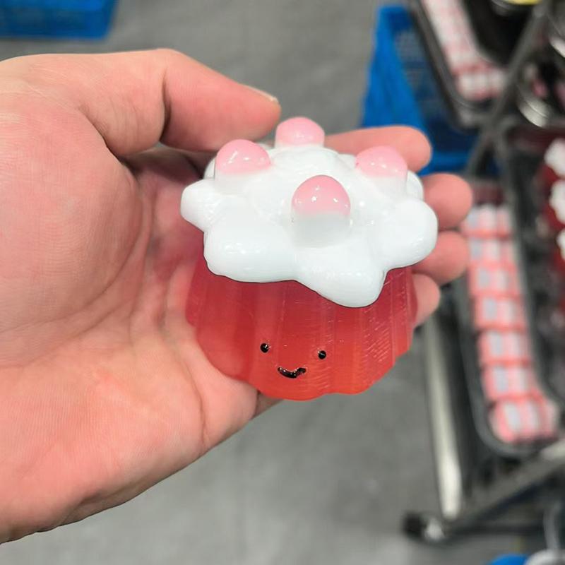 

1 шт. Каваи Пудинговый торт Сталь Липкая Сжимаемая игрушка Мягкий Реалистичный Желейный Блестящий Сквиши Игрушки для снятия стресса Детские подарки