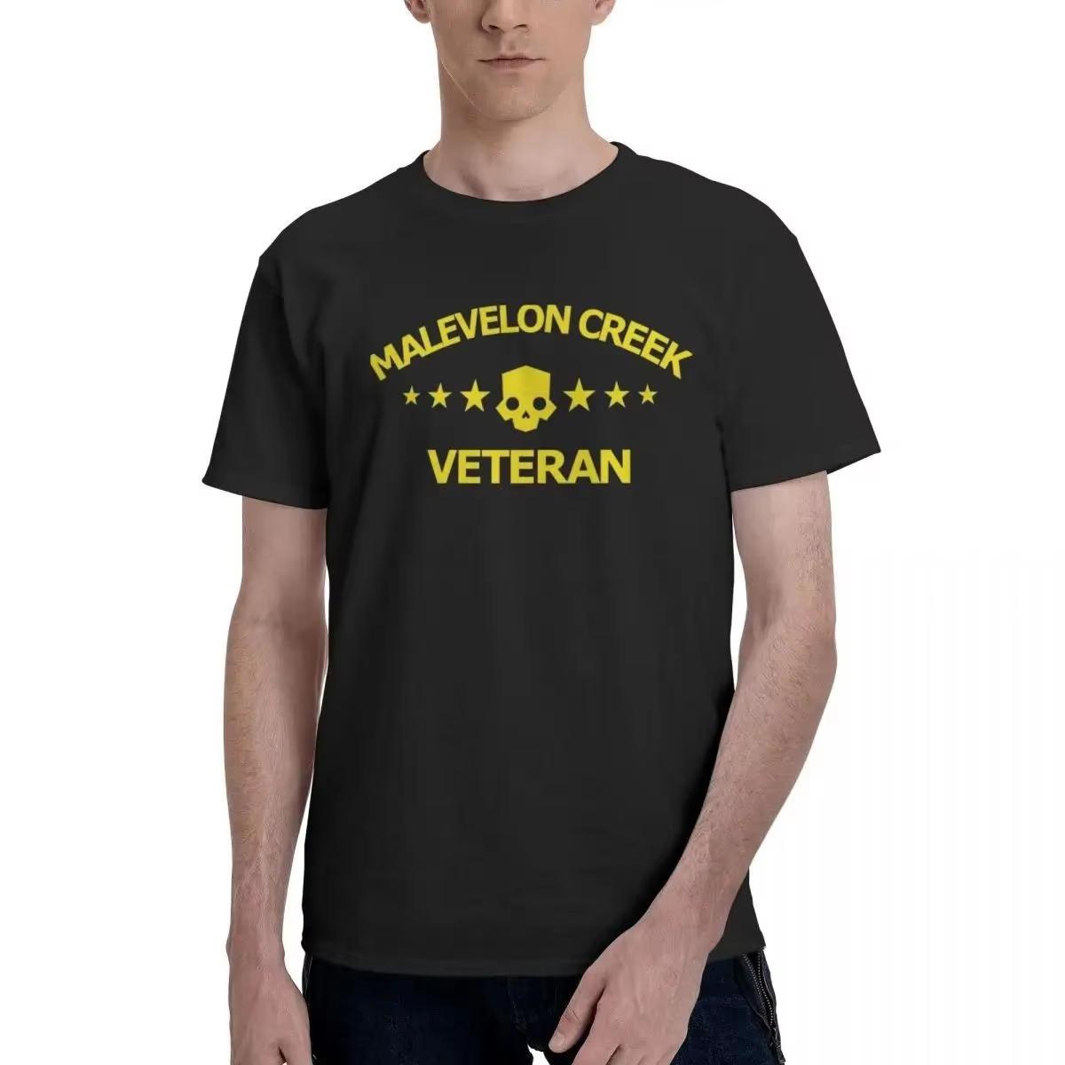 

Helldivers 2 Malevelon Creek Veteran T-Shirts Men Vintage Pure Cotton Tee Shirt Round Collar Short Sleeve T Shirt Party Cloth... 5XL різнокольоровий