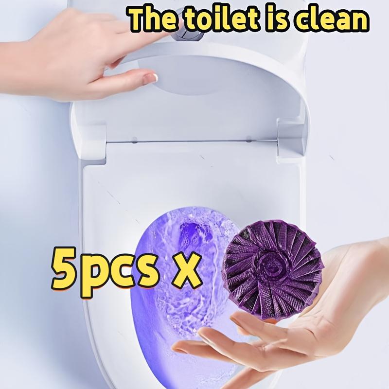 

Purple Multi-Function Cleaning Tablets, Automatic Toilet Cleaning Tablets,Effervescent Tablets, Toilet Foam Cleaning Deodorant 5 Pcs