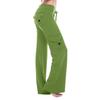 Fashion Women's Solid Color Self Cultivation Elastic Band Pockets Pants